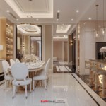 Thiết kế biệt thự Tân Cổ Điển 4 tầng - Kiệt tác kiến trúc đầy mê hoặc giữa lòng thành phố Cảng 95