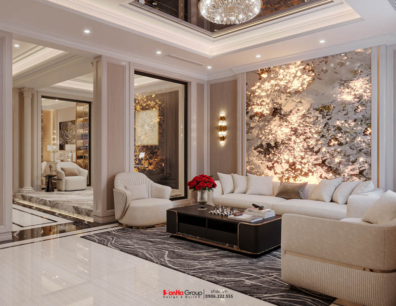 Thiết kế biệt thự Tân Cổ Điển 4 tầng - Kiệt tác kiến trúc đầy mê hoặc giữa lòng thành phố Cảng 21