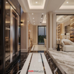 Thiết kế biệt thự Tân Cổ Điển 4 tầng - Kiệt tác kiến trúc đầy mê hoặc giữa lòng thành phố Cảng 91