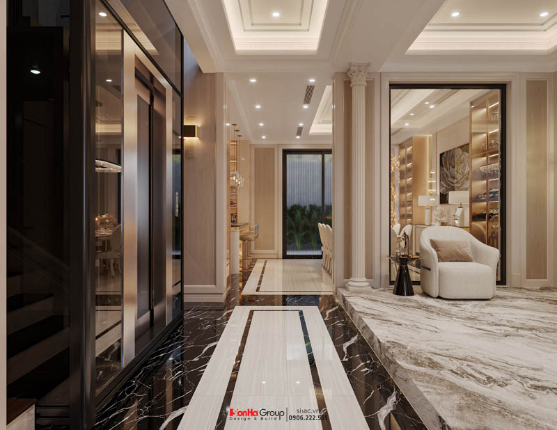 Thiết kế biệt thự Tân Cổ Điển 4 tầng - Kiệt tác kiến trúc đầy mê hoặc giữa lòng thành phố Cảng 25