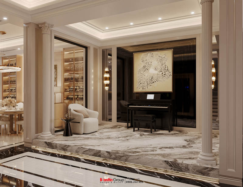 Thiết kế biệt thự Tân Cổ Điển 4 tầng - Kiệt tác kiến trúc đầy mê hoặc giữa lòng thành phố Cảng 27