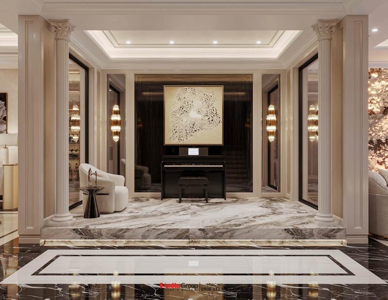 Thiết kế biệt thự Tân Cổ Điển 4 tầng - Kiệt tác kiến trúc đầy mê hoặc giữa lòng thành phố Cảng 28