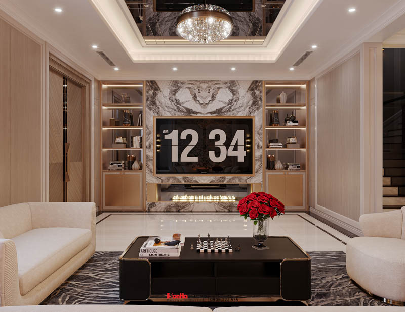 Thiết kế biệt thự Tân Cổ Điển 4 tầng - Kiệt tác kiến trúc đầy mê hoặc giữa lòng thành phố Cảng 19