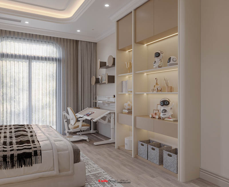 Thiết kế biệt thự Tân Cổ Điển 4 tầng - Kiệt tác kiến trúc đầy mê hoặc giữa lòng thành phố Cảng 169 Phòng ngủ con trai - Không gian hiện đại, tiện nghi và đầy cảm hứng sáng tạo