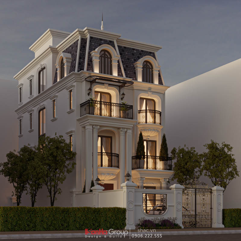 Thiết kế biệt thự Tân Cổ Điển 4 tầng - Kiệt tác kiến trúc đầy mê hoặc giữa lòng thành phố Cảng 2