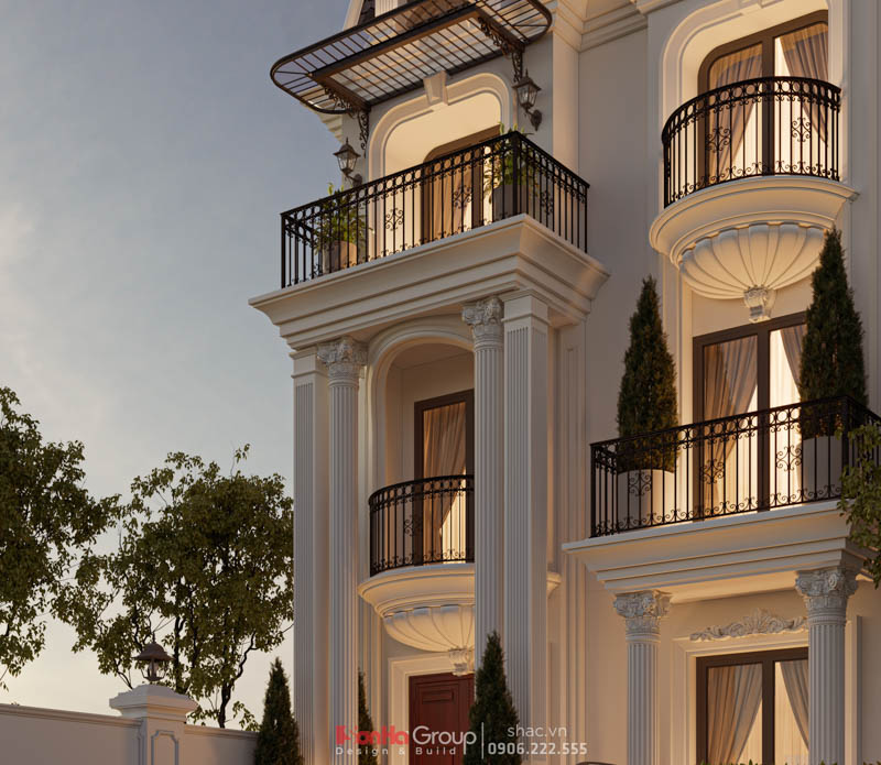 Thiết kế biệt thự Tân Cổ Điển 4 tầng - Kiệt tác kiến trúc đầy mê hoặc giữa lòng thành phố Cảng 5