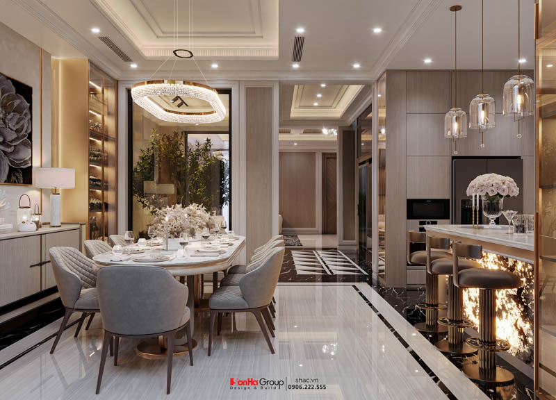 Thiết kế biệt thự Tân Cổ Điển 4 tầng - Kiệt tác kiến trúc đầy mê hoặc giữa lòng thành phố Cảng 6