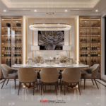 Thiết kế biệt thự Tân Cổ Điển 4 tầng - Phòng bếp - ăn xa hoa