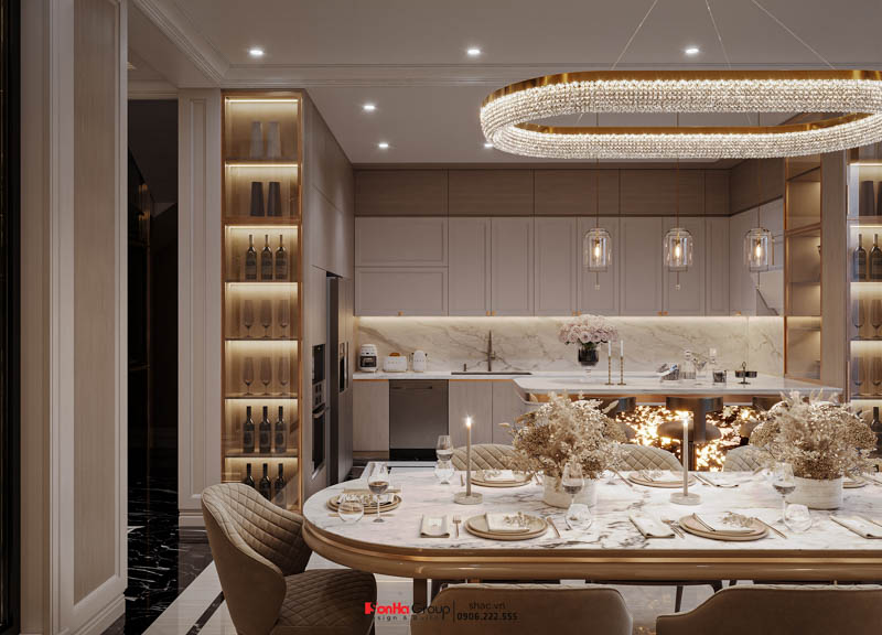 Thiết kế biệt thự Tân Cổ Điển 4 tầng - Kiệt tác kiến trúc đầy mê hoặc giữa lòng thành phố Cảng 8