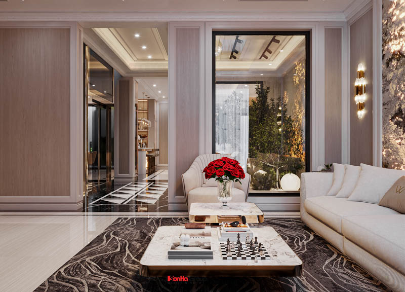 Thiết kế biệt thự Tân Cổ Điển 4 tầng - Kiệt tác kiến trúc đầy mê hoặc giữa lòng thành phố Cảng 12