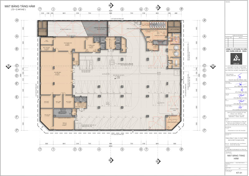 Thiết kế khách sạn Labala Hotel: Biểu tượng kiến trúc Địa Trung Hải kết hợp Tân Cổ Điển tại Hà Nam 31 Thiết kế khách sạn Labala Hotel - Mặt bằng tầng hầm