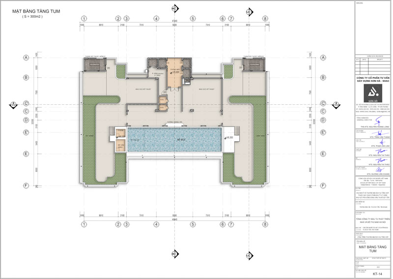 Thiết kế khách sạn Labala Hotel: Biểu tượng kiến trúc Địa Trung Hải kết hợp Tân Cổ Điển tại Hà Nam 37 Thiết kế khách sạn Labala Hotel - Mặt bằng tầng tum