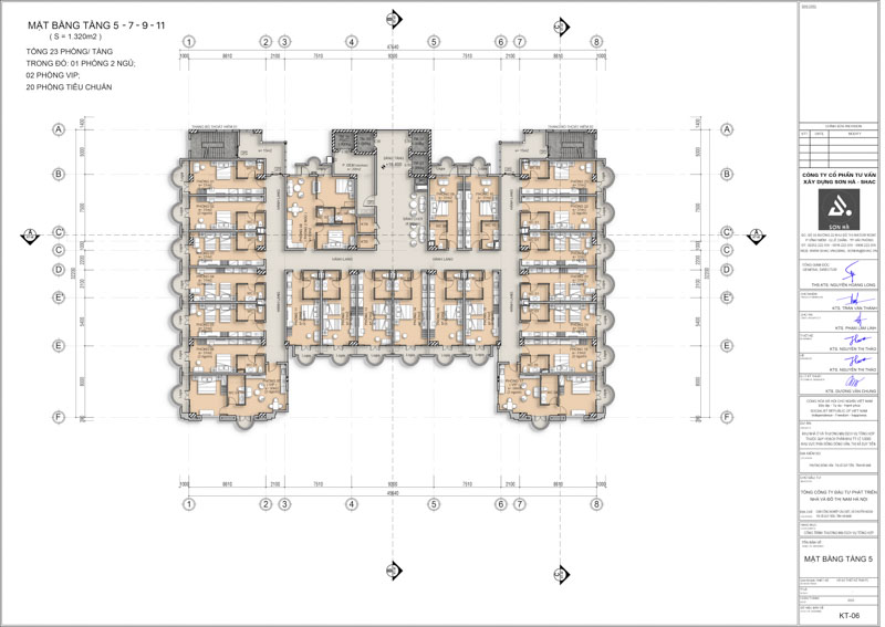 Thiết kế khách sạn Labala Hotel: Biểu tượng kiến trúc Địa Trung Hải kết hợp Tân Cổ Điển tại Hà Nam 36 Thiết kế khách sạn Labala Hotel - Mặt bằng tầng 5-7-9-11