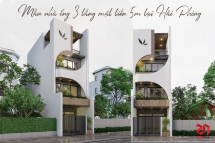 Mẫu nhà ống 3 tầng mặt tiền 5m tại Hải Phòng: Tổ ấm xanh giữa lòng đô thị
