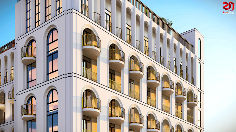 Thiết kế khách sạn Labala Hotel: Biểu tượng kiến trúc Địa Trung Hải kết hợp Tân Cổ Điển tại Hà Nam