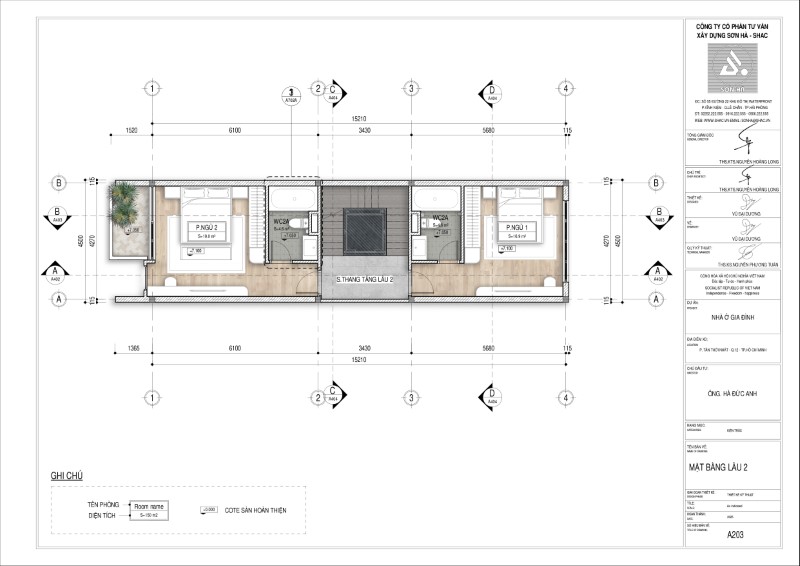 Mặt bằng lầu 2