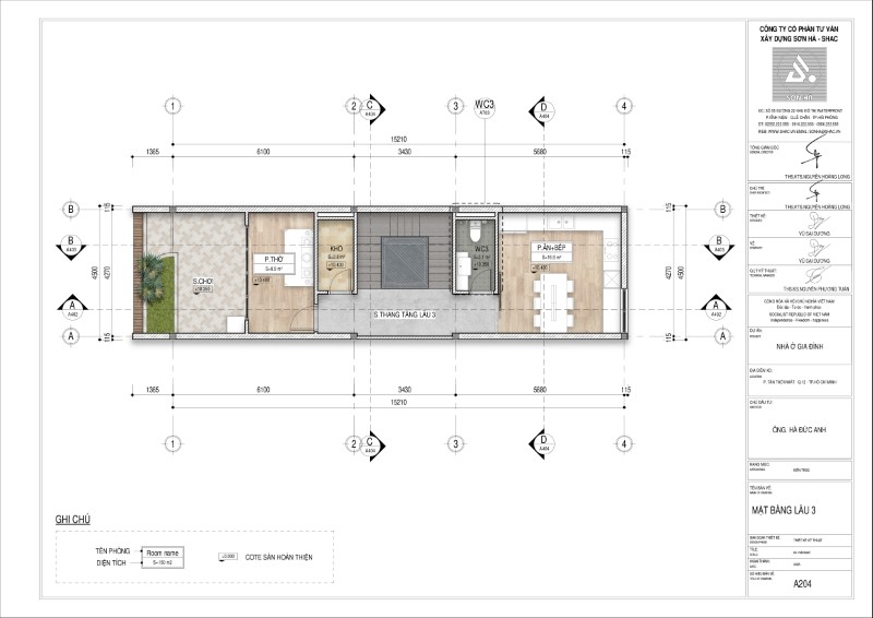 Mặt bằng lầu 3