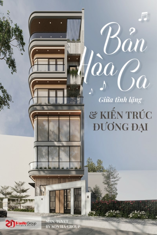 Thiết kế nhà ống hiện đại 5 tầng 1 tum tại Hải Phòng: Tuyệt tác kiến trúc Modern Luxury 1