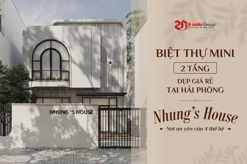 Biệt thự mini 2 tầng đẹp giá rẻ tại Hải Phòng - Nhung’s House: Nơi an yên của 4 thế hệ 44 Thiết kế biệt thự mini 2 tầng đẹp giá rẻ tại Hải Phòng