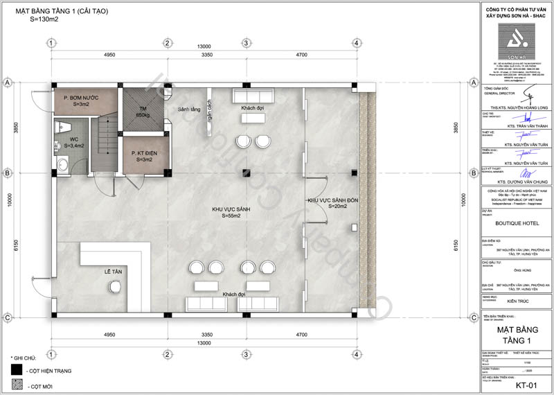 Mặt bằng tầng 1