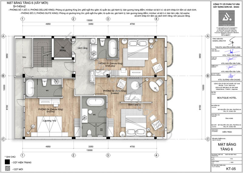 Mặt bằng tầng 6
