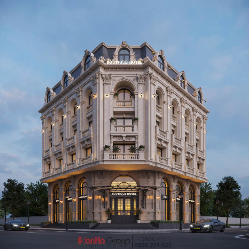 Thiết Kế Khách Sạn Tân Cổ Điển – Tuyệt Tác Lô Góc Gây Sốt Tại Hà Nam 28 Thiết Kế Khách Sạn Tân Cổ Điển – Tuyệt Tác Lô Góc Gây Sốt Tại Hà Nam