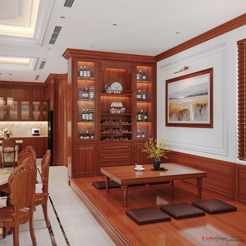 Góc trà đạo đậm chất Nhật Bản trong phòng khách mới