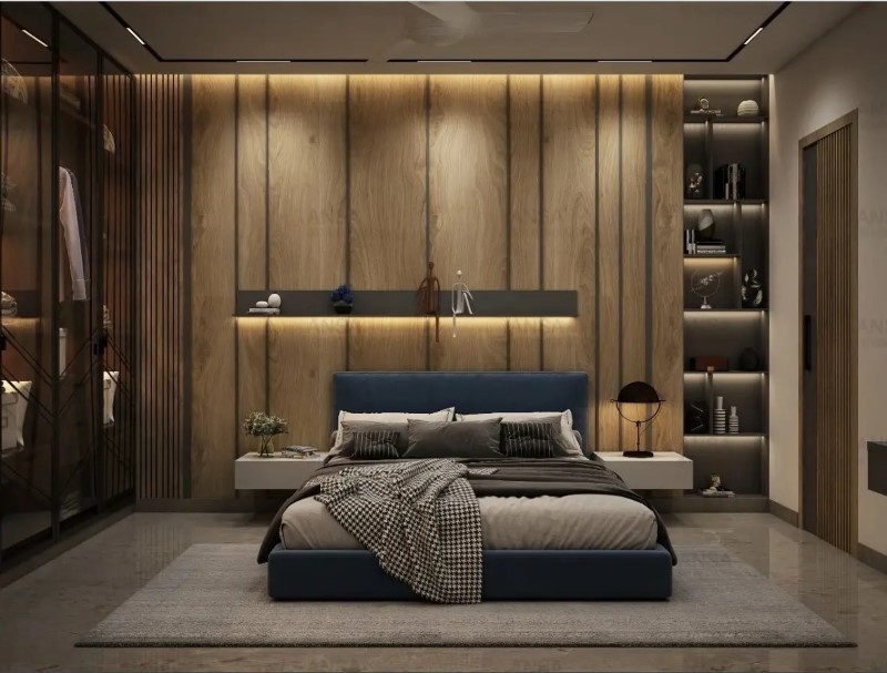 Phòng ngủ sang trọng nhưng lại lạnh lẽo và thiếu ánh sáng tự nhiên - hình ảnh minh hoạ