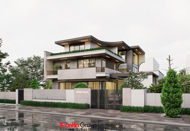 Thiết kế biệt thự hiện đại 3 tầng tại Kiên Giang