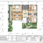 Mặt bằng tầng 2 biệt thự hiện đại 3 tầng tại Kiên Giang