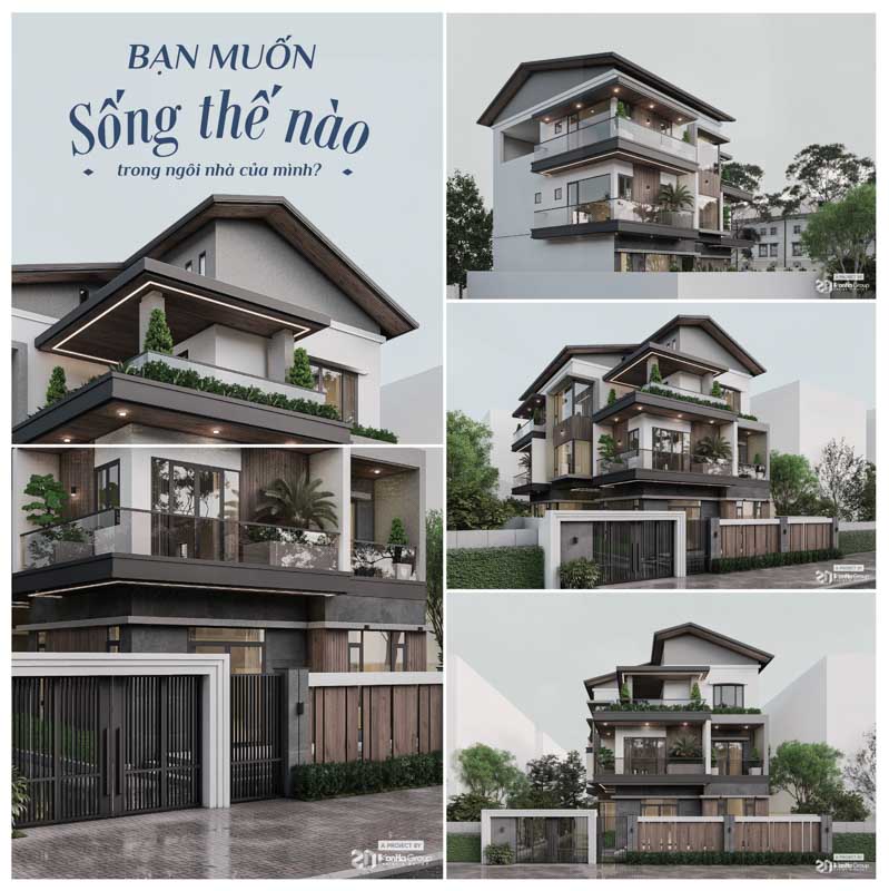 Thiết kế biệt thự hiện đại tối giản chạm đúng phong cách sống của bạn