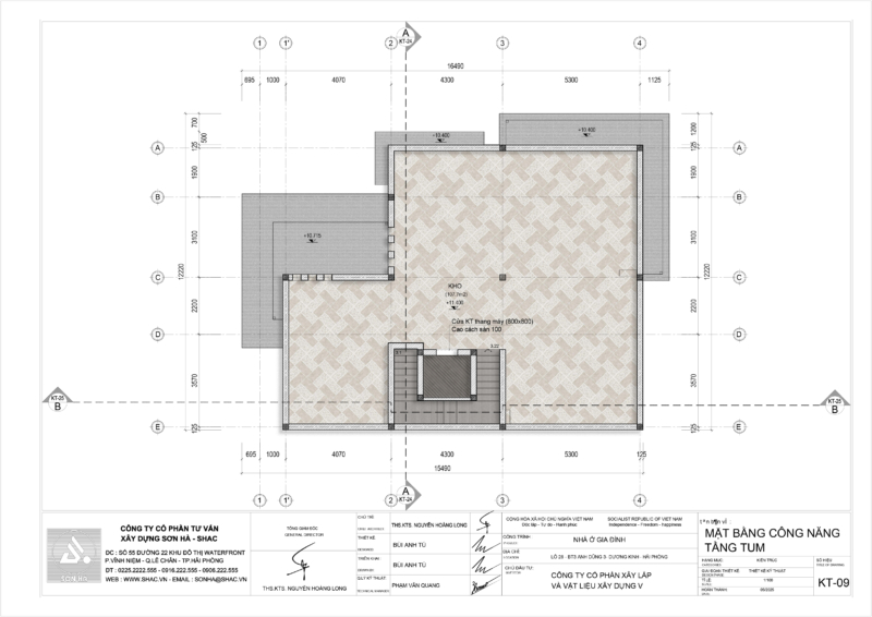 Mặt bằng tầng tum