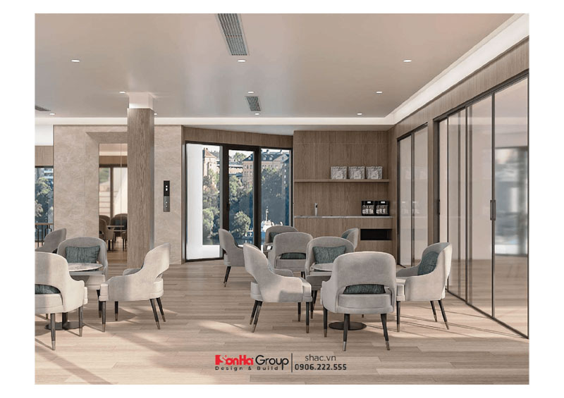 Bungalow Hòn Rồng - Nghệ Thuật Thiết Kế Nội Thất Biệt Thự Nghỉ Dưỡng Giữa Lòng Vân Đồn 22 Không gian cafe tầng 4