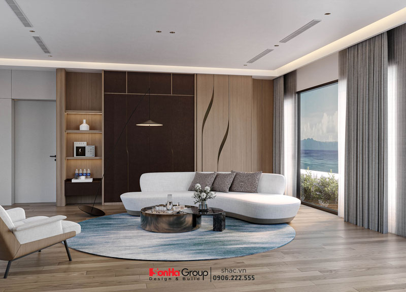 Bungalow Hòn Rồng - Nghệ Thuật Thiết Kế Nội Thất Biệt Thự Nghỉ Dưỡng Giữa Lòng Vân Đồn 20 Thiết kế nội thất biệt thự nghỉ dưỡng tại Hòn Rồng - phòng sinh hoạt chung