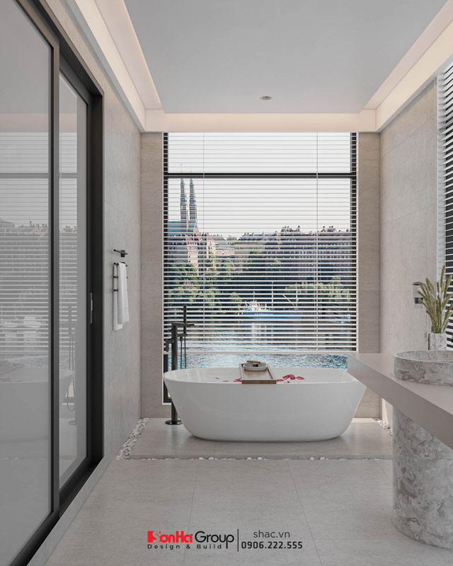 Bungalow Hòn Rồng - Nghệ Thuật Thiết Kế Nội Thất Biệt Thự Nghỉ Dưỡng Giữa Lòng Vân Đồn 17 Thiết kế nội thất wc phòng VIP 1 biệt thự Bungalow Hòn Rồng - Vân Đồn