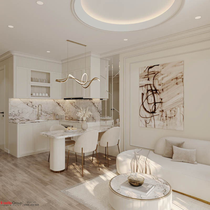 Đắm chìm trong không gian trắng be sang trọng - Thiết kế nội thất căn hộ Sentosa khiến bạn muốn chuyển về ở ngay 4