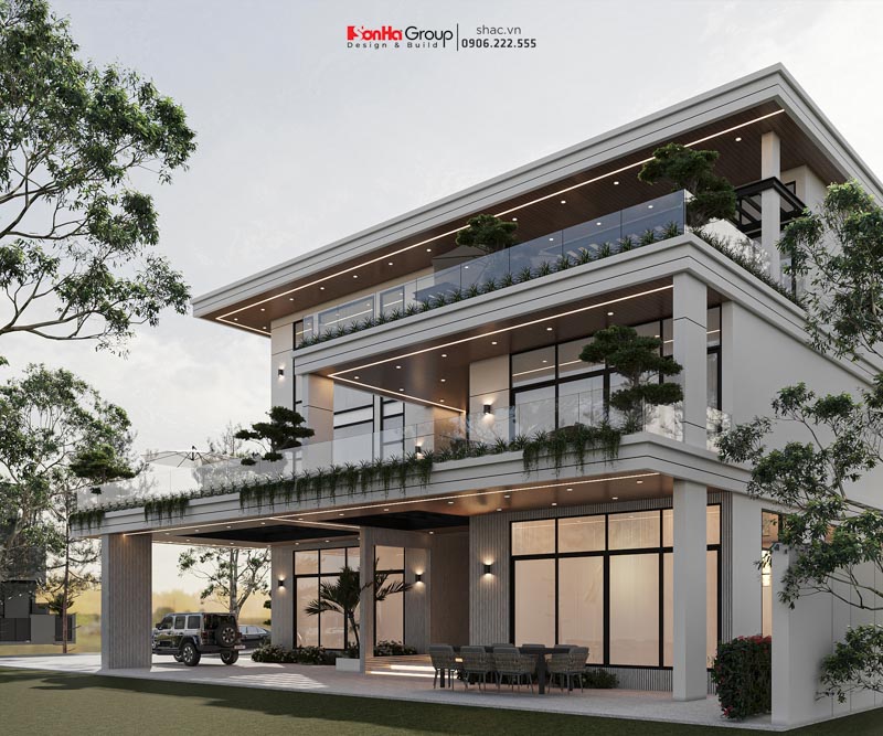 Thiết kế biệt thự xanh 3 tầng tại Kiên Giang