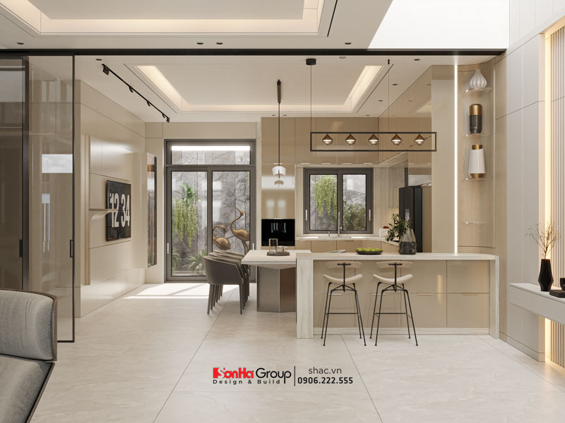 Biệt thự 3 tầng mái Nhật hiện đại - Tuyệt tác nghệ thuật vạn người mê từ Sơn Hà Group 7