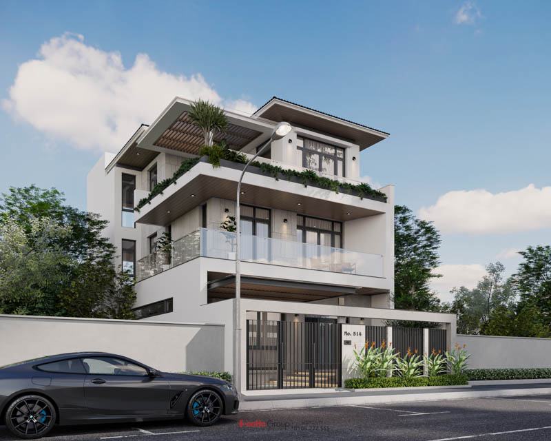 Biệt thự 3 tầng mái Nhật hiện đại - Tuyệt tác nghệ thuật vạn người mê từ Sơn Hà Group 4