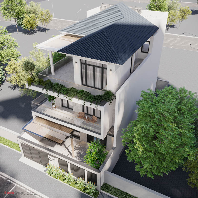 Biệt thự 3 tầng mái Nhật hiện đại - Tuyệt tác nghệ thuật vạn người mê từ Sơn Hà Group 5