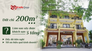 Giải pháp thiết kế khách sạn diện tích nhỏ: Khi 200m² có thể tạo ra một công trình sinh lời bền vững