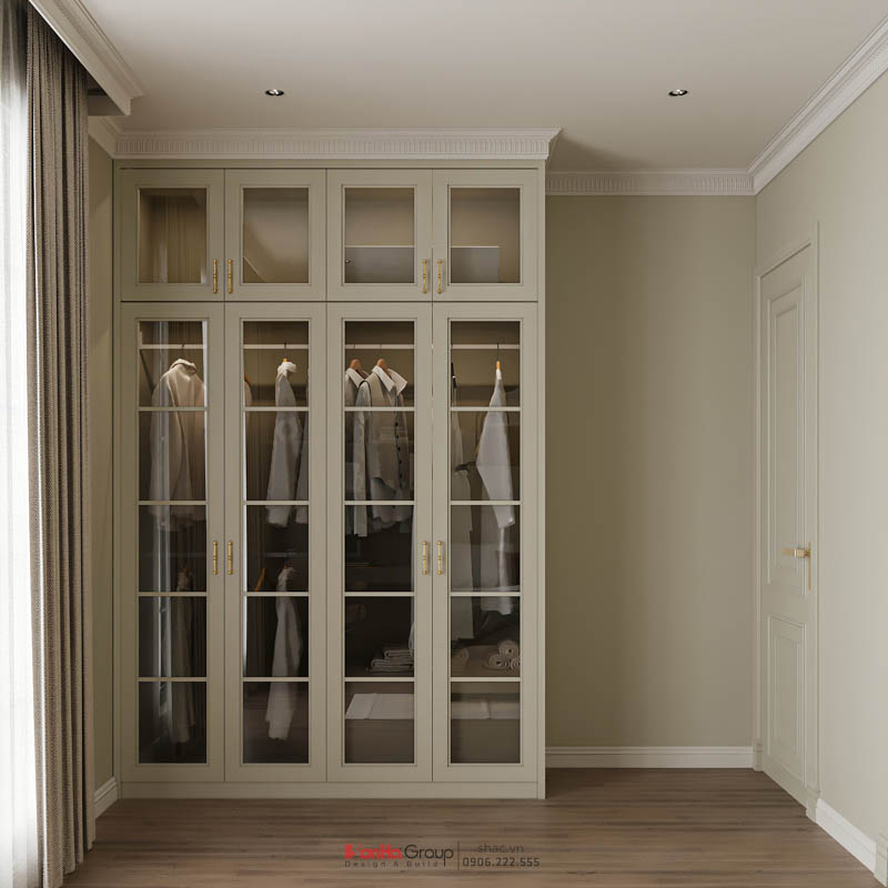 Hành trình “giải cứu” căn biệt thự Tân Cổ Điển nhiều lỗi sai của gia chủ ở Hải Phòng của Sơn Hà Group 75 Hệ tủ quần áo cánh kính cao kịch trần