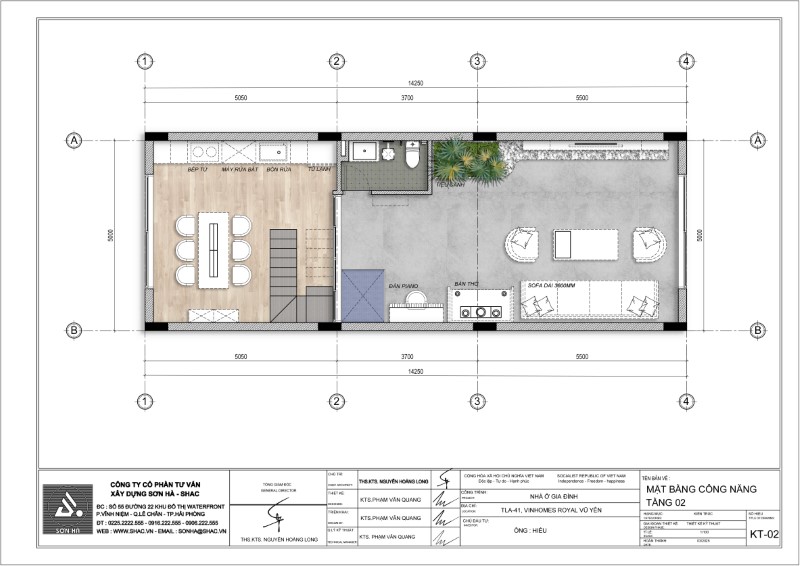 Thiết kế nội thất Vinhomes Vũ Yên Hải Phòng - Chạm cảm xúc sang trọng trong từng chi tiết 3 Mặt bằng tầng 2 của công trình tại vinhomes Vũ Yên Hải Phòng do Sơn Hà Group thiết kế