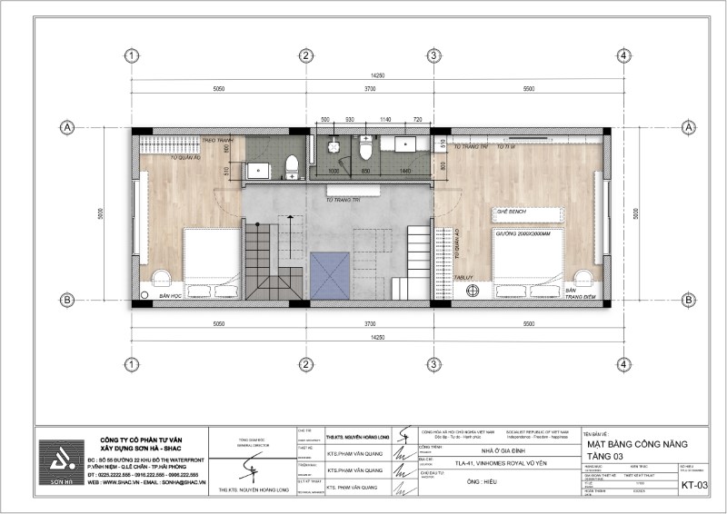 Hành trình “giải cứu” căn biệt thự Tân Cổ Điển nhiều lỗi sai của gia chủ ở Hải Phòng của Sơn Hà Group 69 Thiết kế thi công nội thất biệt thự Vinhome Vũ Yên - Mặt bằng tầng 3