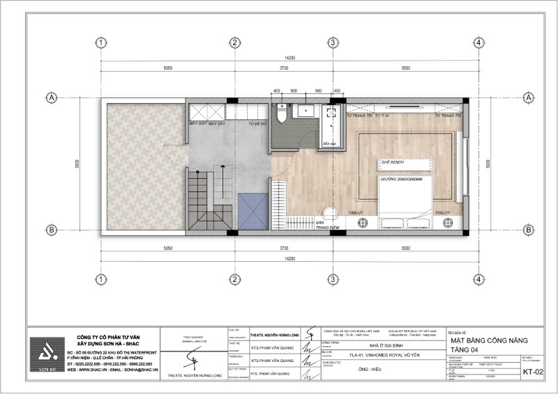 Hành trình “giải cứu” căn biệt thự Tân Cổ Điển nhiều lỗi sai của gia chủ ở Hải Phòng của Sơn Hà Group 76 Mặt bằng tầng 4 - Thiết kế và thi công nội thất biệt thự Vinhome Vũ Yên