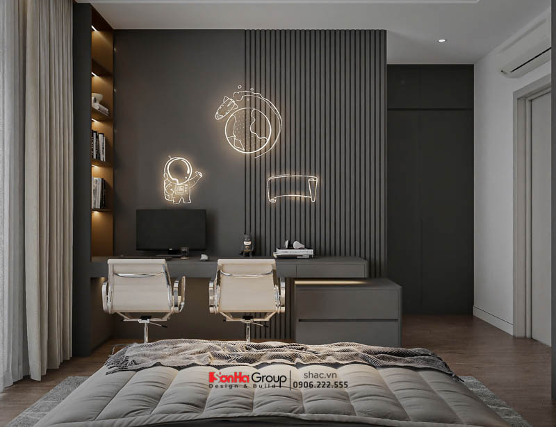 Giải pháp thiết kế và thi công nội thất biệt thự 4 tầng 1 tum hiện đại 21