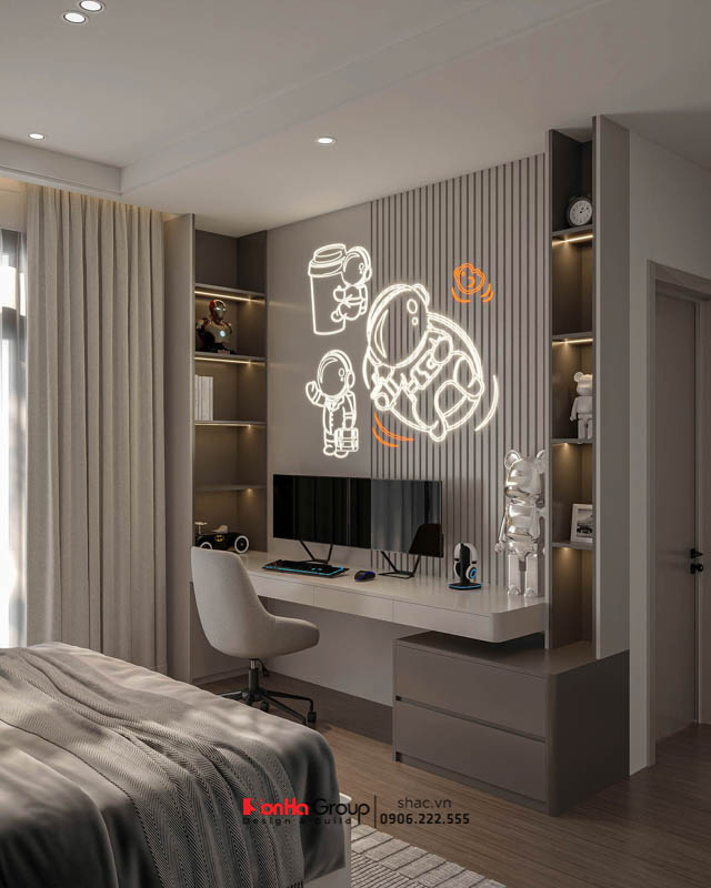 Giải pháp thiết kế và thi công nội thất biệt thự 4 tầng 1 tum hiện đại 24