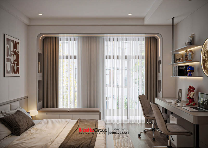 Giải pháp thiết kế và thi công nội thất biệt thự 4 tầng 1 tum hiện đại 44