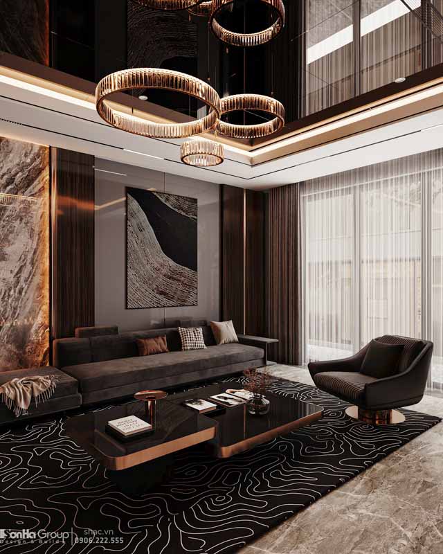 Giải pháp thiết kế và thi công nội thất biệt thự 4 tầng 1 tum hiện đại 2