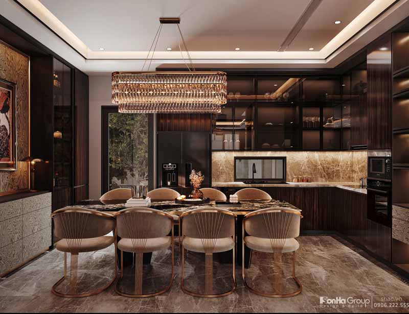 Giải pháp thiết kế và thi công nội thất biệt thự 4 tầng 1 tum hiện đại 12